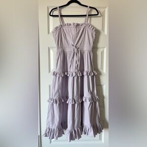 Chelsea & Violet Lavender Ruffle Tiered Midi Dress